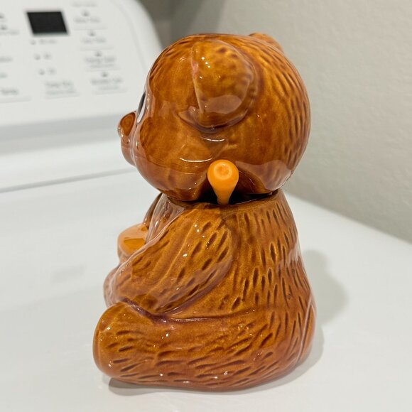 Vintage Teddy Bear Honey Pot Made in Taiwan - Picture 14 of 15